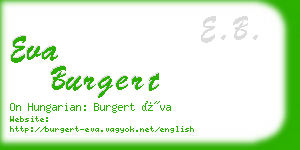 eva burgert business card